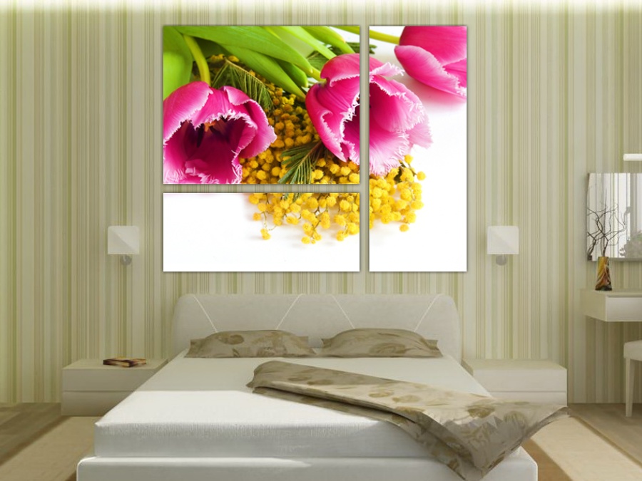 Нежные тюльпаны | Спальная комната
