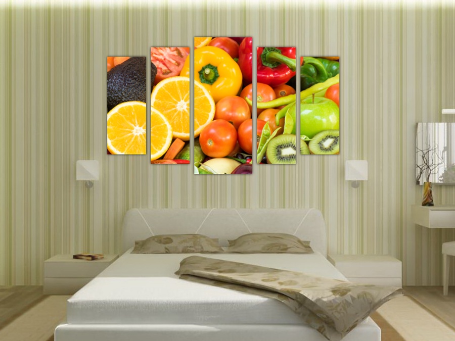 Вкусные фрукты и овощи | Спальная комната