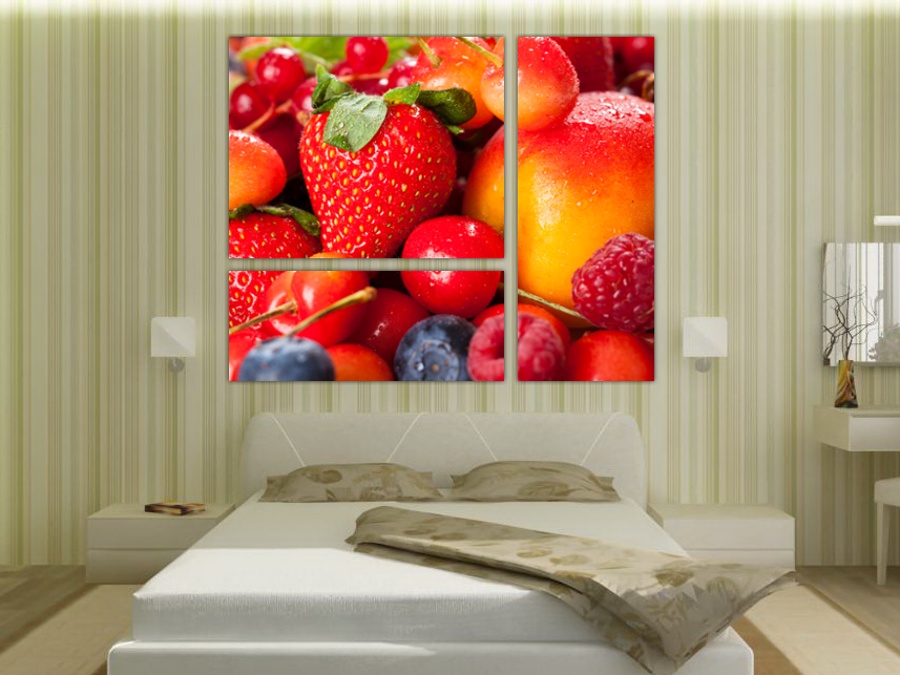 Яркие сочные фрукты и ягоды | Спальная комната