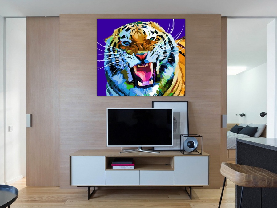 Тигр Арт | Гостинная комната