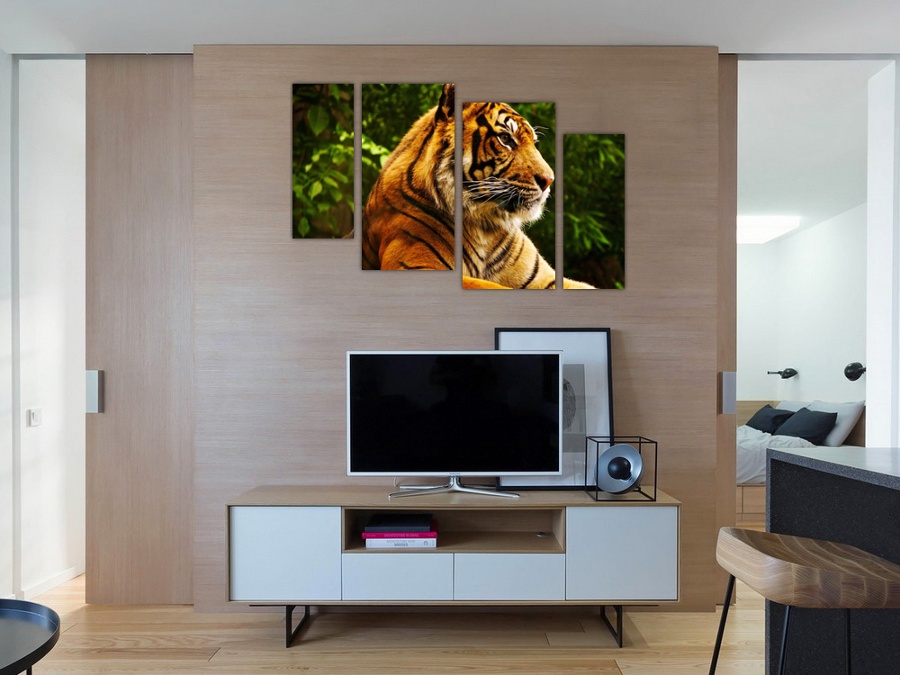 Тигр в джунглях | Гостинная комната