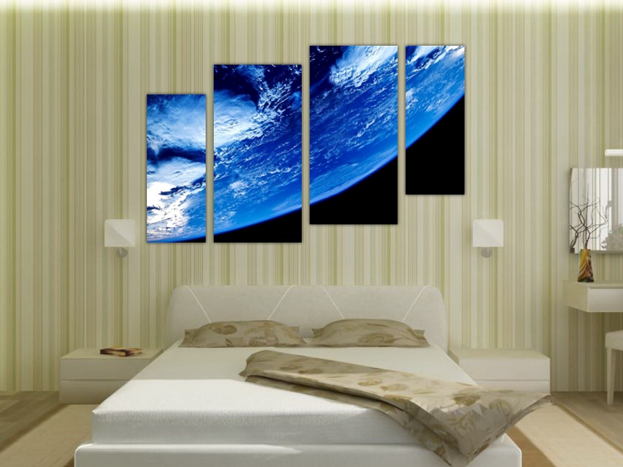 Земля вид из космоса | Спальная комната