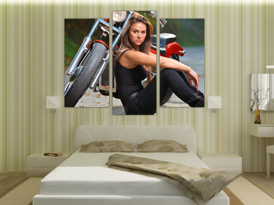Девушка с мотоциклом | Спальная комната