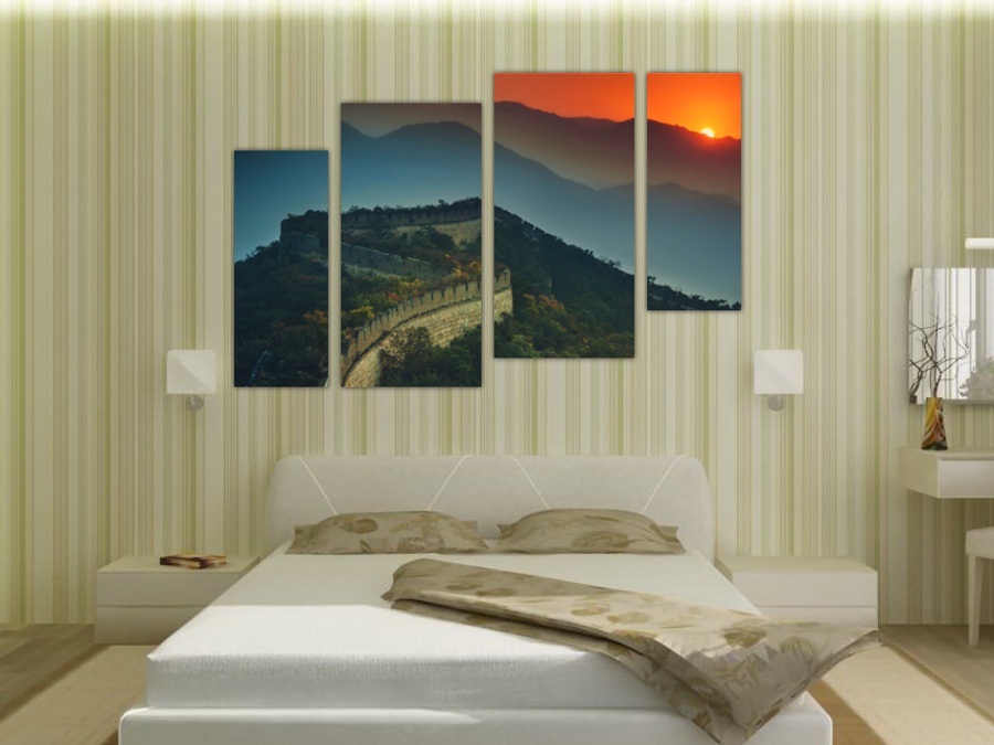 Рассвет над китайской стеной | Спальная комната