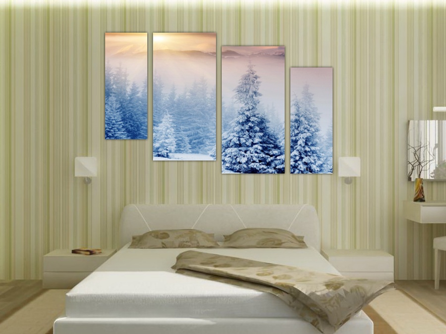 Заснеженные елки | Спальная комната