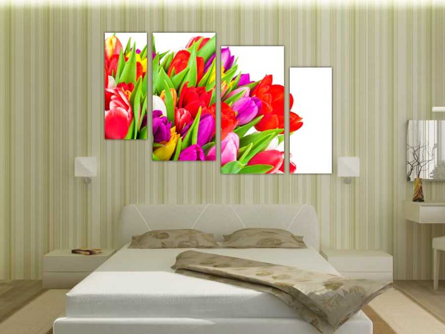 Букет тюльпанов | Спальная комната