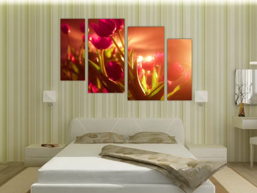 Молодые тюльпаны | Спальная комната