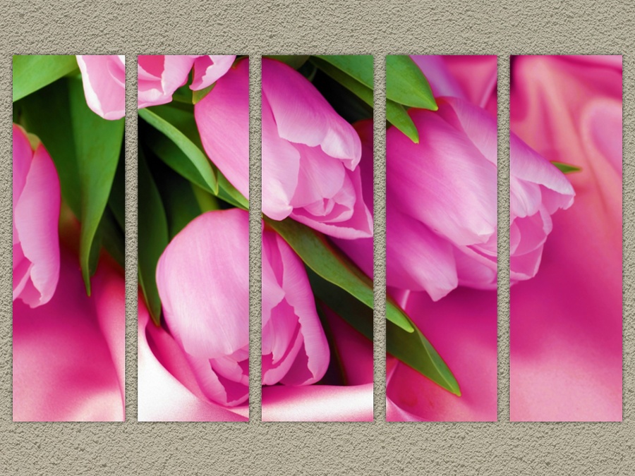 Розовые тюльпаны полный размер